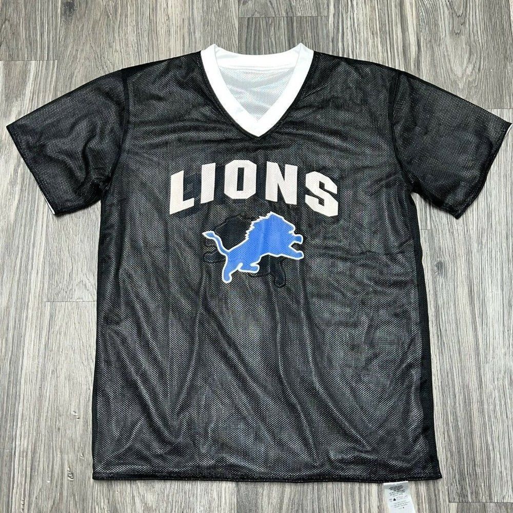 NFL White and Black reversible Detroit Lions Jersey sz M - Picture 2 of 12
